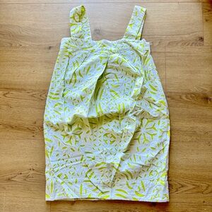 Diane Von Furstenberg DVF Dress Womens 6 White Green Eyelet Mini Summer Vacation